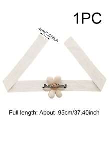 1pc/2pcs/4pcs-2pcs (Beige + Brown) Nordic Minimalist 3D Floral Children Window Curtain Tie Backs, Car Curtain Tiebacks, Mosquito Net Binding Ropes