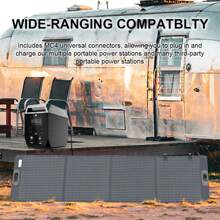 UAPOW 200W Portable Foldable Solar Panel Kit With 23.7% Conversion Rate For Camping And Home Backup Power Station Emergency Power Source