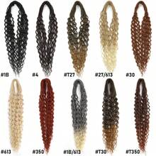 10 mechones de extensiones de rastas onduladas sintéticas de 24 pulgadas, extensiones de rastas de ganchillo onduladas 100% hechas a mano con doble extremo, de 0,6 cm de ancho, estilo hippie para mujer
