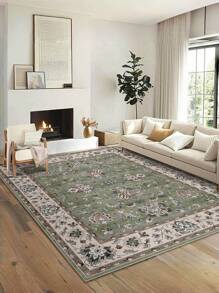 European Style Green Printed Carpet, Non-Slip And Washable, For Living Room Bedroom Office And Indoor/Outdoor Floor Mat, Area Rug 200x300cm (6.56' X 9.84' ) - Sprout Green - View 14