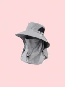 1pc Unisex Sunproof Sun Hat With Neck Cover, Breathable Fishing Hiking Bucket Hat Outdoor Spring Summer, Camouflage Pattern Random