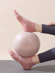 1/3/6/8双/包随机款 女春夏薄款透气运动防滑运动袜马卡龙色适合瑜伽普拉提防滑硅胶袜居家健身跑步袜短袜 - 彩色 - 查看 4