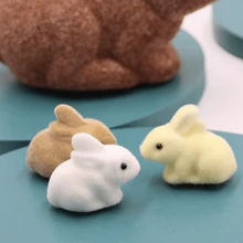 Easter Bunny Decor With Fluffy Moss - Adorable Tabletop Home Decoration, Easter Gift, Cute Spring Decor For Living Room Desktop - Multicolor - View 7