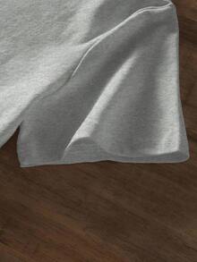 女士度假休闲印花圆领短袖 T 恤 - 灰色 - 查看 4