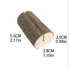 1 件质朴木质座位卡架，带旋涡纹木皮便签夹，2.2 英寸散装牛皮纸座位卡，适用于婚礼派对、桌号、姓名标签 - 彩色 - 查看 5