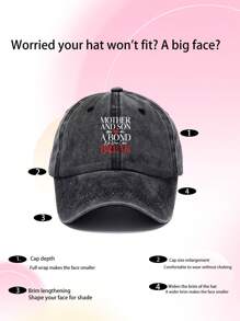 1 szt. Unisex Vintage American Style Casual Printed Baseball Cap, odpowiednia do codziennych dojazdów do pracy, podróży, randek dla par, koreańskie zniszczone pranie, mały design na twarzy, dostępne w wielu kolorach