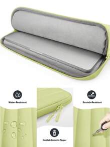 Puffy Laptop Sleeve Bag Compatible With MacBook Air Pro 13 14 Inch M1 M2 M3, Air 15 Inch M2 M3 2023, 13.5 14 15.6 IdeaPad ASUS Notebook, Lightweight And Waterproof Computer Bag,Green