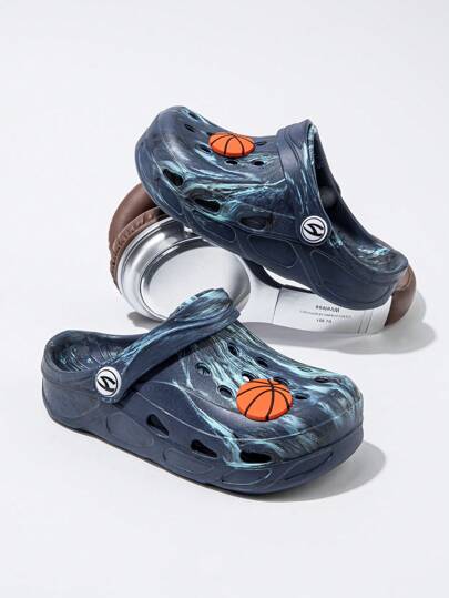 HOBIBEAR 1 Pair Kids Summer Wooden Clogs, Cute Soft Toddler First Walking Shoes, Multi-Color Slippers, Outdoor Beach Sandals For Boys And Girls