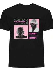 Camiseta estampada con Tyler Swift (Tyler, the Creator) y gráficos temáticos "IGOR", camiseta informal de verano de manga corta, algodón pesado de 220 g