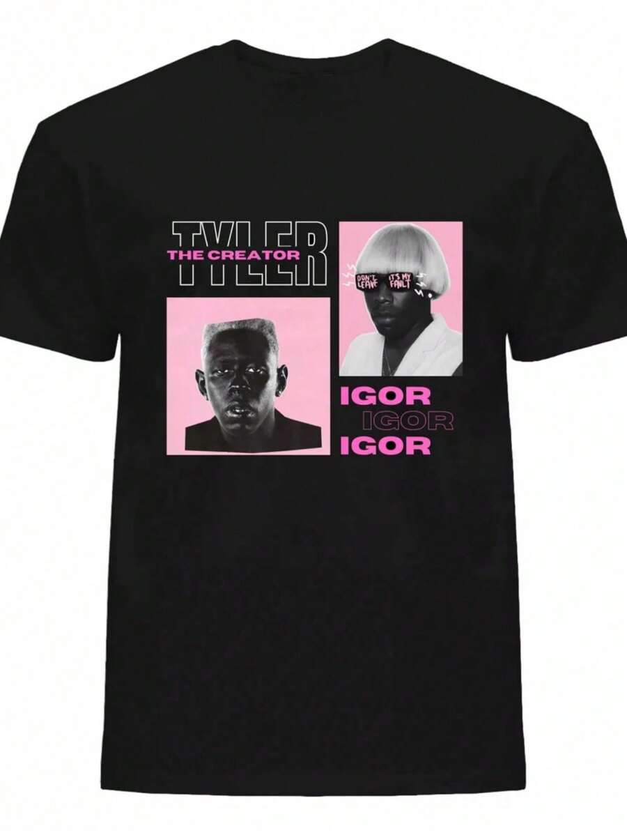Camiseta estampada con Tyler Swift (Tyler, the Creator) y gráficos temáticos "IGOR", camiseta informal de verano de manga corta, algodón pesado de 220 g