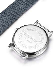 1pc Men's Casual Fashionable Quartz Watch, Round Dial For Daily Wear - Grey - View 8