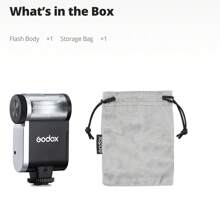Godox Godox IA32 Mini Kamera Blitz mit bis zu 490 Vollleistungsblitzen, 6200K CCT Farbtemperatur, manueller Blitz für verschiedene Kameramodelle mit optischen S1/S2 Modi