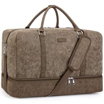 周末旅行者过夜包，带底部防水鞋隔层的随身行李箱，商务旅行手提行李包，健身运动健身包，适合女性和男性