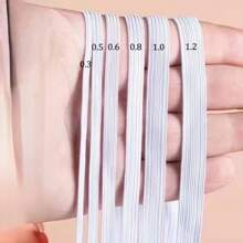 10码多尺寸黑白乳胶高弹力腰带DIY缝纫服装橡皮筋，松紧带 - 彩色 - 查看 2