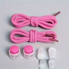 8pcs Children & Adult Fashionable Versatile Shoelace Locks, Colorful Elastic No-Tie Shoelaces, Slouchy Lace Locks, Shoes Accessories For Sneakers,Running Shoes - Multicolor - View 12