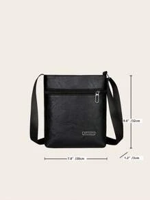 Men's PU Leather Crossbody Bag, Fashionable Brand Minimalist Small Square Shoulder Bag For Daily Business Sling Bag - Multicolor - View 9