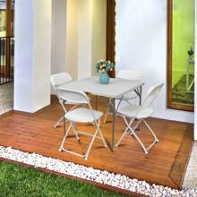 10pcs Injection Molding Classic Garden Plastic Folding Chair - trắng - Xem 4