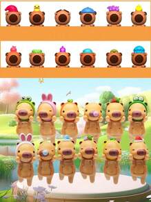 1pc High Quality Capybara Doll Decoration, Cute Blind Box Statue, Suitable For Mobile Phone, Car, Home Decoration, Great Gift