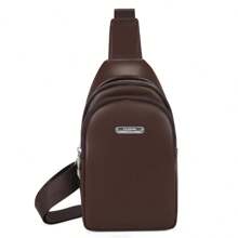 1pc Plain Color Multi-Pocket Men's Fanny Pack, Stylish Versatile Waist Bag Suitable For Daily Use, Travel & Vacation, Adjustable Shoulder Strap - Multicolor - View 10