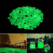 100 Pcs Glow In Dark Rocks Luminous Stone Garden Accessories Micro Landscape Fish Tank Decoration Outdoor Patio Lawn Yard Kit