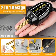 Plastic Welding Machine - Welding Kit With 200/600/1000 Welding Nails, Suitable For Car Bumpers And PVC Repair Welding Kits,Lightweight Design, Durable Plastic Gun (European Plug)