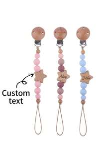 1pc Custom Text Engraved Long Necklace, Gift For Dad, Mom, Boyfriend/Girlfriend, Multi-Functional, Adjustable, Waterproof, Adhesive, Reusable, Exquisite, Cute, Fashionable, Tidy, Soft, High-Quality, Adorable, Colorful, Custom, Personalized, Unique, Ideal Gifts For Him, Ideal Gifts For Her, Her, Girlfriend, Dad, Boyfriend, Family, Mom, Friends, Son, Daughter, Home, Car,Back To School Supplies - Multicolor - View 2