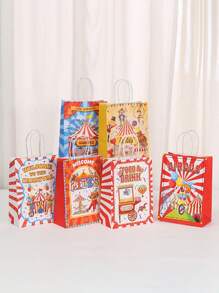 12pcs/Pack Circus Theme Party Favor Gift Boxes Paper Gift Bags Candy Cookie Boxes - Multicolor - View 11