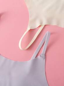 4 Piece Multi-Color Medium And Long Girls Underwear For Primary And Junior High School Students, Leisure Sports Bra, Anti-Exposure, Comfortable And Cool Vest - Multicolor - View 8