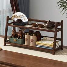 Mini Compact Bookcase, Kitchen Tea & Coffee Cup Pot Storage Display Rack