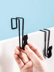2 pièces Crochets design chat de bande dessinée, support de crochet adhésif pour la salle de bain, la chambre, la cuisine, le bureau. Pas de perçage, retour à l'école