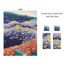 Van Gogh Monet Serie Zacht Aardewerk Speciaal Aquarel Transferpapier DIY Oorbellen Sieraden Kleuren Stickers Polymeer Klei Gereedschap