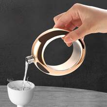 1pc Bracelet Wine Bottle Hidden Portable Wine Bottle, 3.5 Oz/100ml Stainless Steel Bangle Bottle For Wedding, Bridesmaid, Birthday, Bridal Shower, St, Patrick Party Gift, Ladies Wrist Jewelry Camping Bar Equipment