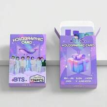 Sanrio Conjunto de 92 cartões fotográficos holográficos, cartão LOMO frente e verso, cartão INS de apoio aos fãs, cartão de coleção, cartão de felicitações (60 cartões + 32 adesivos), volta às aulas, material escolar