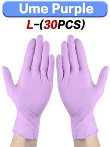 100/50/30/10pcs Prune Disposable Nitrile Gloves, Waterproof, Oil-Proof, Thick, Suitable For Kitchen, Beauty, Household, Suppliers For Kitchen, Bathroom, Home Cleaning, Household Products