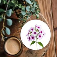4pcs Colorful Floral Round Coasters, Colorful Printed Heat Insulation Mats, Vivid Butterfly Pattern Decor Coasters, Non-Slip Table Mats, Kitchen Supplies, Car Coasters, An Ideal Gift For Flower Lovers