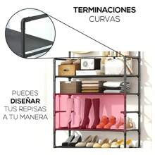 Shoe Rack Organizer, Entryway Storage Shelf, Shoe Rack For Closet, Dustproof Storage Shoe Rack For Bedroom And Home, 3/4/5 Layers Choose - Black - View 5