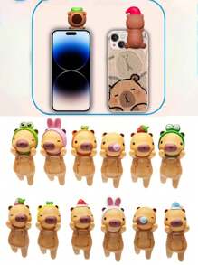 1pc High Quality Capybara Doll Decoration, Cute Blind Box Statue, Suitable For Mobile Phone, Car, Home Decoration, Great Gift