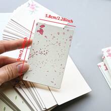 20 Pcs Vintage Floral Blank DIY Cards - Elegant Thank You & Greeting Postcards With Cherry Blossom, Peach And Plum Patterns, Suitable For Wedding, Invitation, Mother's Day, Greeting Cards,Back To School,School Supplies - one-size - View 6