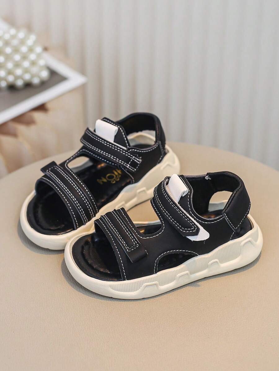 Kids Sandals New Summer Style Girls Soft Bottom Anti-Slip Lightweight Beach Shoes, Boys Comfortable Sports Sandals - Black - View 1
