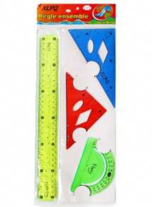 Juego de Geometria Flexibles Escolares - transparente - Ver 3