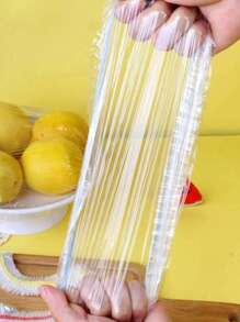 1包100个一次性保鲜膜套装和一次性浴帽套装家用保鲜碗盖PE保鲜膜