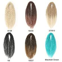 Extensiones de peluca de rastas 2 en 1 de 24 pulgadas, Set de 10 piezas de extensiones de rastas rectas y rizadas hechas a mano, estilo hippie para mujer