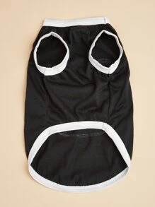 Tops de tirantes con diseños divertidos, ropa para mascotas de unicolor, estampados en blanco y negro