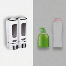 جهاز توزيع سائل غسيل مثبت على الحائط سعة 400 مل - ضغط يدوي، مناسب لجل الاستحمام والشامبو ومطهر اليدين والمستحضرات السائلة، مناسب لتنظيف حمام المنزل والفندق | جهاز سائل حديث | توزيع مثبت على الحائط