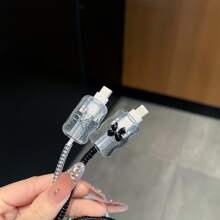 Bộ 5 hộp sạc 20W EU có điểm nhấn là nơ nhựa - Bộ bảo vệ cáp, kẹp giữ và bộ sắp xếp dây cáp tất cả trong một, bộ bảo vệ bộ sạc - Nhiều màu - Xem 7