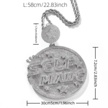 冰晶闪亮字母自制圆形奖章吊坠项链搭配圆形星形项链首饰