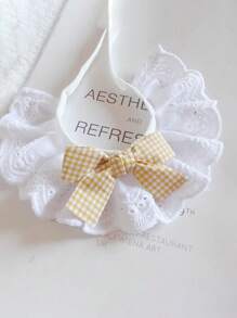 1pc Cat Scarf Bow Tie Collar, Pet Knitted Bib Drool Towel Decorative Accessory