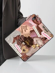 Ayotu Husă pentru tabletă neagră mată pentru iPad, husă de protecție pentru tabletă din silicon moale, neagră, colaj la modă, cu fantă pentru stilou pentru a preveni pierderea stiloului, compatibilă cu iPad a 9-a generație (10,2 inchi), multicolor - iPad Pro 11 inchi 2021 și iPad a zecea generație - Multicolor - Vizualizare 1