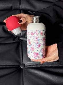 1pc 350ml Blooming Flower Pattern Double-Wall 316L Stainless Steel Vacuum Insulated Tumbler, Coffee Cup, Water Bottle, Personalized Design, Gift For Birthday, Holiday, Suitable For School, Outdoor, Home, Office Back To School