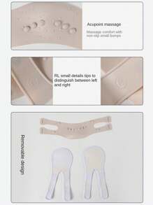 1 Stück Silikon V-förmige Gesichtslifting Maske, physikalische Gesichtslifting Doppelkinn Band, hautfarbene straffende und schlankmachende Schlafmaske